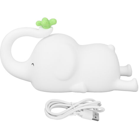 Veilleuse en silicone éléphant pour pépinière, 3 luminosité, lampe de nuit USB avec synchronisation, pour la maison, l'hôtel et le bureau