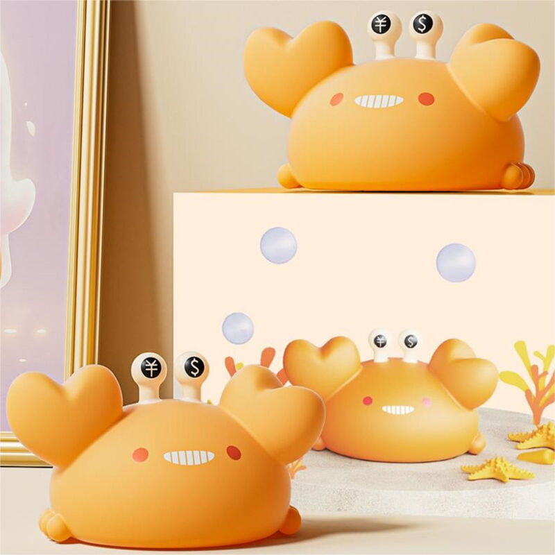 Veilleuse en silicone en forme de crabe doré, luminaire décoratif d'intérieur, idéal pour un anniversaire