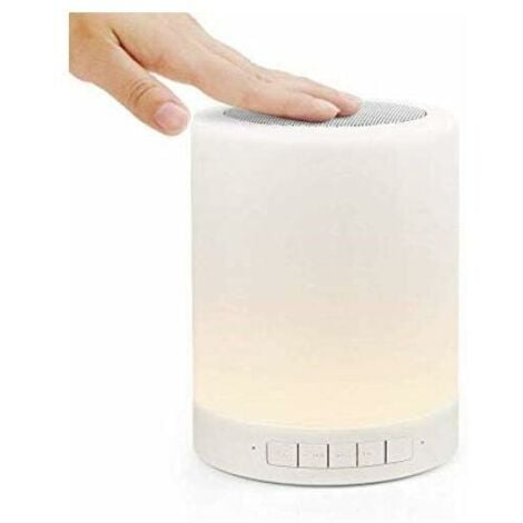 DKSFJKL Veilleuse Enceinte bluetooth lumineuse Lampe de chevet tactile fonction lecteur de carte SD