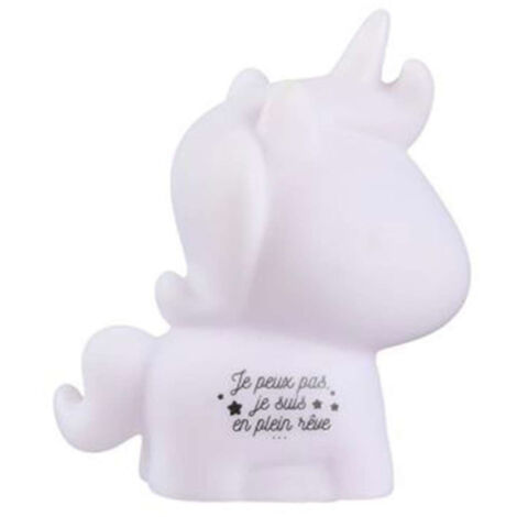 Veilleuse Enfant à Poser "Licorne" 10cm Blanc