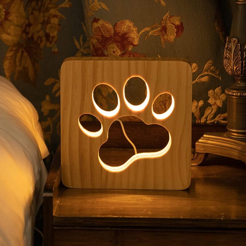 Veilleuse Enfant Adult Décoration Chambre Sculptée Creuse LED