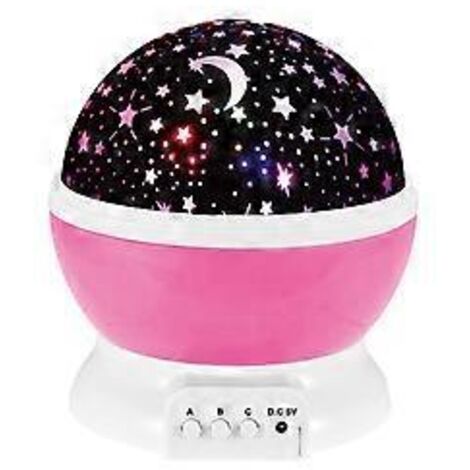 Veilleuse enfant avec projection d'étoiles, lampe projecteur rotative à 360°, plafonnier LED, veilleuse bébé 8 couleurs, cadeau pour bébé, veilleuse à projection d'étoiles