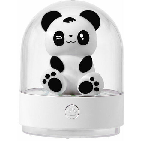 Veilleuse enfant bébé veilleuse panda led lampe de nuit avec charge usb et changement de couleur pour chambre d'enfant, chambre de bébé, chambre,(blanc)-BISBISOUS