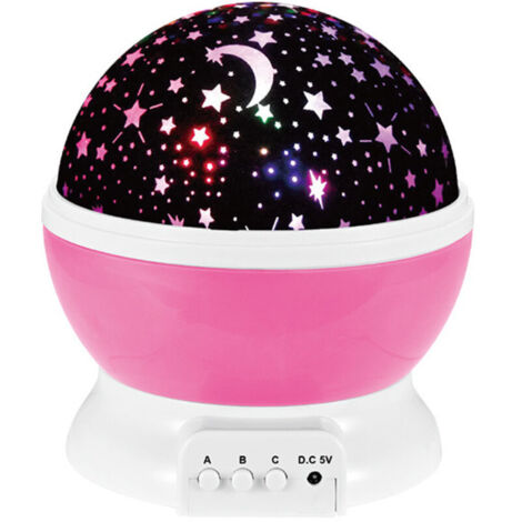 Veilleuse Enfant Etoile Projection Rotation à 360° Lampe Projecteur Lumière Plafond, Led Veilleuse Bébé 8 Modes de couleur, Cadeau pour Bébé, Veilleuse Etoile Projection, Noël, Anniversaire