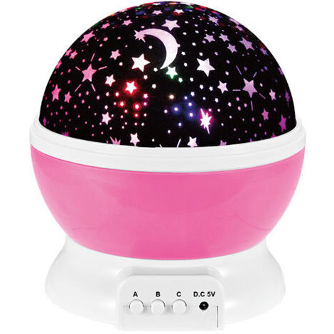 Veilleuse Enfant Etoile Projection Rotation à 360° Lampe Projecteur Lumière Plafond, Led Veilleuse Bébé 8 Modes de couleur, Cadeau pour Bébé, Veilleuse Etoile Projection, Noël, Anniversaire
