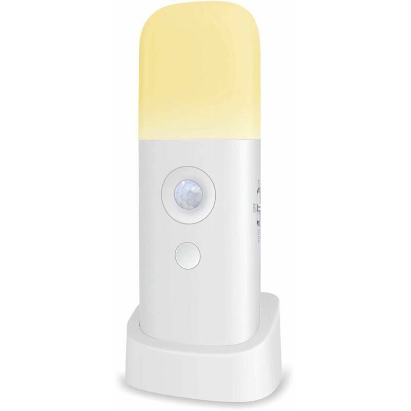 Veilleuse Enfant, Lampe Détecteur de Mouvement, Luminosité Ajustable,Portable, Rechargeable, pour chambre à coucher, chambre d'enfant, et salon