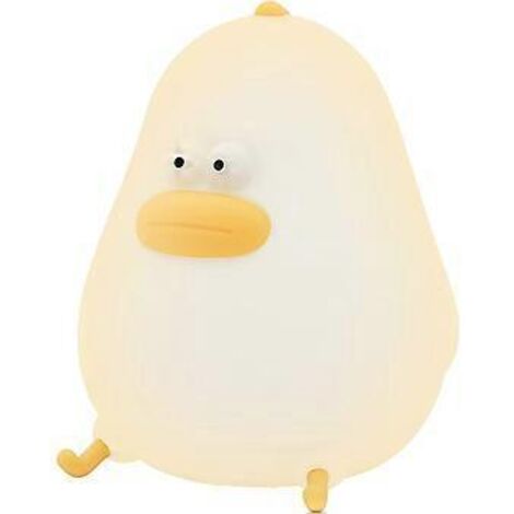 Veilleuse enfant, lampe poussin avec minuteur tactile, lumière chaude en silicone rechargeable