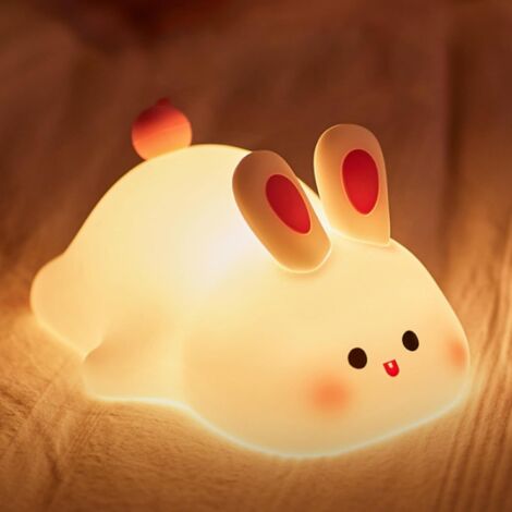 Veilleuse Enfant Rechargeable, Veilleuse Bébé Maternité, Lapin Veilleuse Tactile, Lampe Veilleuse Enfant