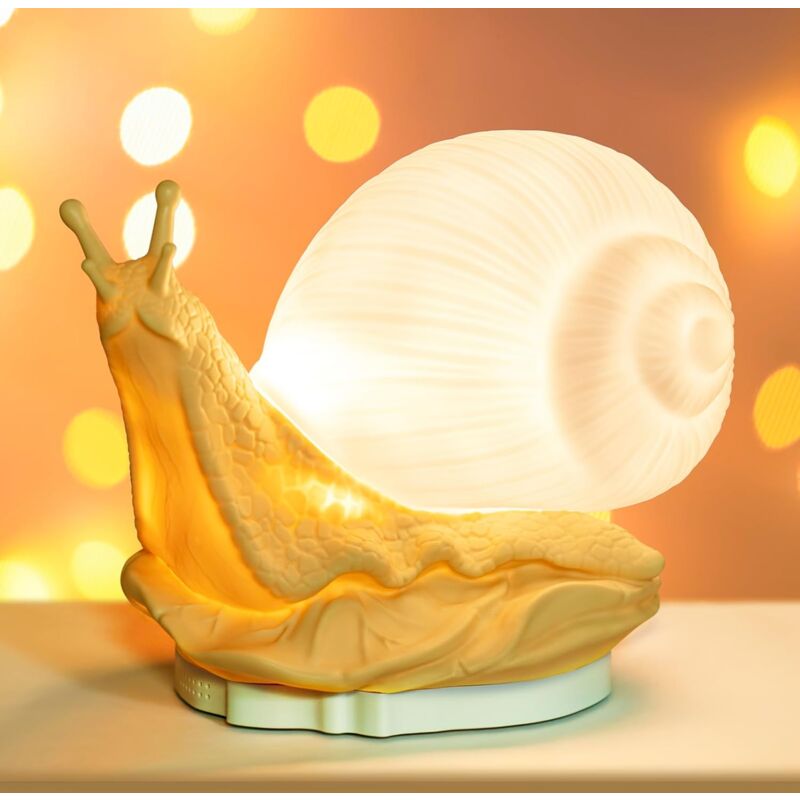 Kcvv - Veilleuse Escargot Veilleuse Enfant, Rechargeable Veilleuse Bébé Lampe, 24 Couleurs led Veilleuse, Lampe de Chevet Tactile