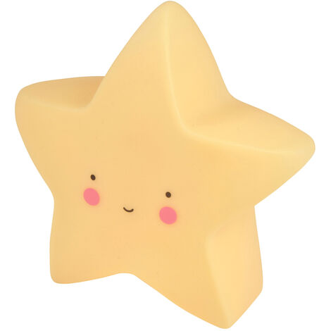 Veilleuse étoile à led Jaune 11.5 x 5 x h 11.5 cm - Jaune