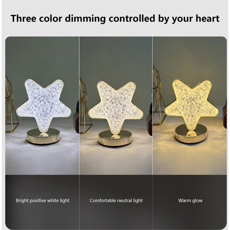 Veilleuse étoile pour chambre d'enfant, lampes décoratives pour la maison, décoration étoile brillante pour cadeaux de fête d'anniversaire, salon,