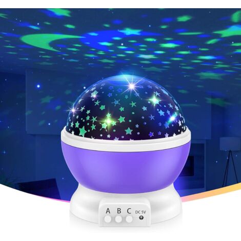 Veilleuse étoilée pour Enfants - Cadeau & Jouet - Chambre/Salon/Fête-Violet-Fei Yu