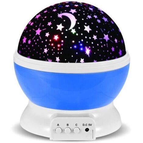 Veilleuse Etoiles Chevet Veilleuse Virevoltant Lampe de Projecteur en Ciel Etoile en Plafonnier pour Salle d\'enfant cadeaux de Noël