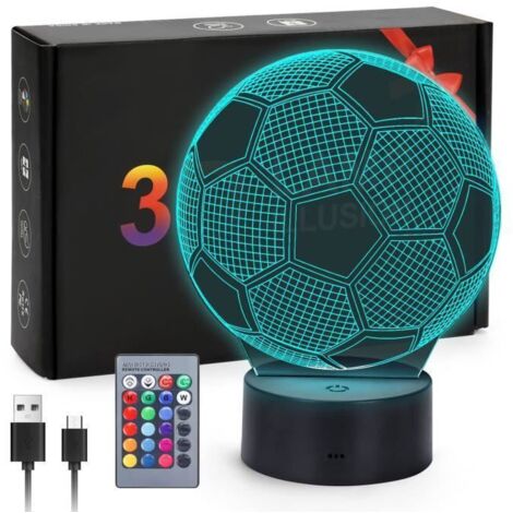 Veilleuse Football Jouets pour Garçons De 7 8 9 Ans Cadeau Anniversaire Garçon 5 6 7 8 Ans Lampe De Chevet Enfant Garçon
