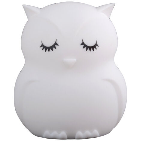 Veilleuse Hibou Veilleuse Rechargeable Tactile Télécommande Silicone Veilleuse Enfants Veilleuse 10912cm Blanc 8 Couleurs D'éclairage