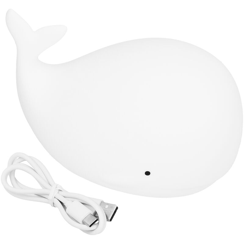 Eosnow - Veilleuse en Silicone avec chargeur usb, lampe de robinet en forme de baleine mignonne avec 3 Modes d'éclairage, fonction de synchronisation