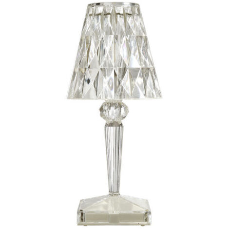 Veilleuse, lampe de table en acrylique, veilleuse de chevet à projection rechargeable, design italien Kartell (une pièce)