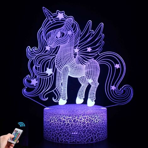 Lampe à led 3D Licorne - La lumière/Lumières à Led - MUM-Déco