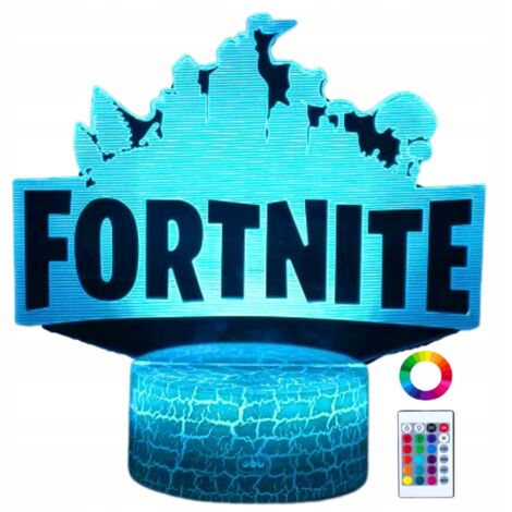 Veilleuse LED 3D Fortnite Battle Royale pour enfants + télécommande