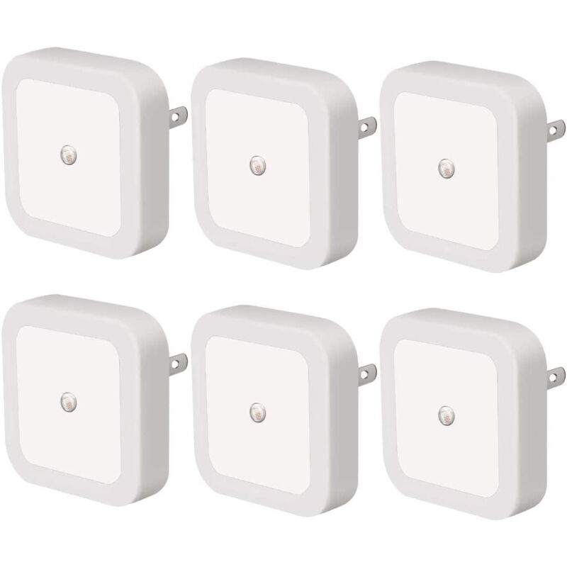 Veilleuse LED à brancher (lot de 6) avec capteur crépusculaire ultra-intelligent