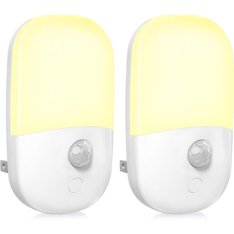Veilleuse LED à intensité variable avec détecteur de mouvement, blanc chaud et doux, luminosité réglable, pour chambre, salle de bain, cuisine,