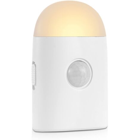 Veilleuse LED avec Détecteur de Mouvement, (1 pièce) Lampe de Nuit Rechargeable USB, Veilleuse à Capteur de Lumière, Lampe de Placard