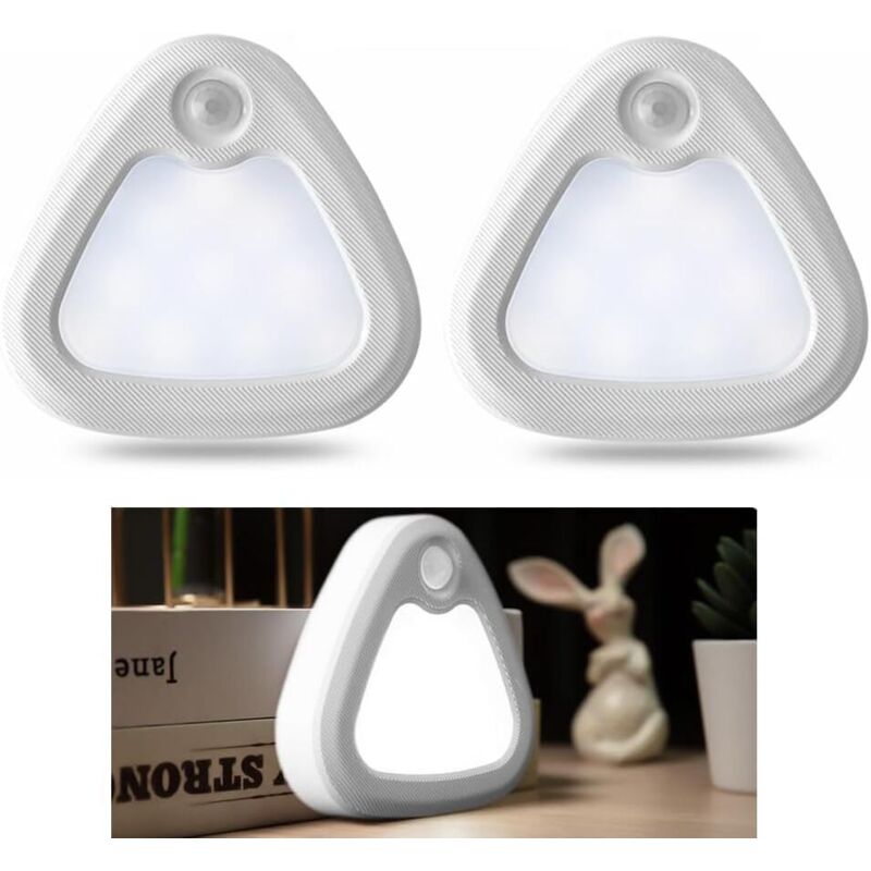 Veilleuse LED avec détecteur de mouvement, éclairage intérieur à détecteur de mouvement, éclairage LED sans fil alimenté par batterie, base