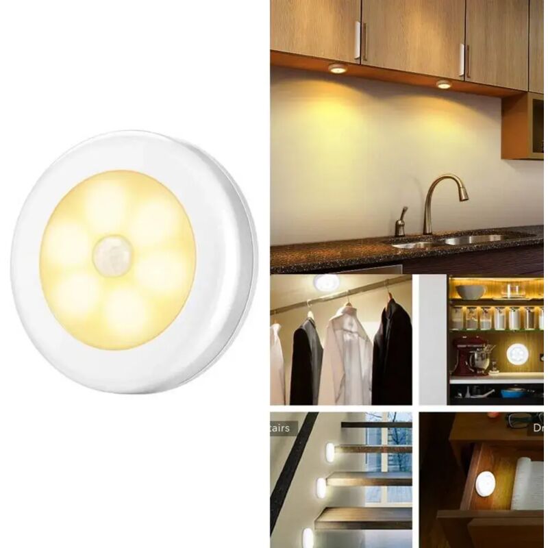 Veilleuse LED avec détecteur de mouvement, lampe de chevet pour placard, éclairage bébé, blanc chaud