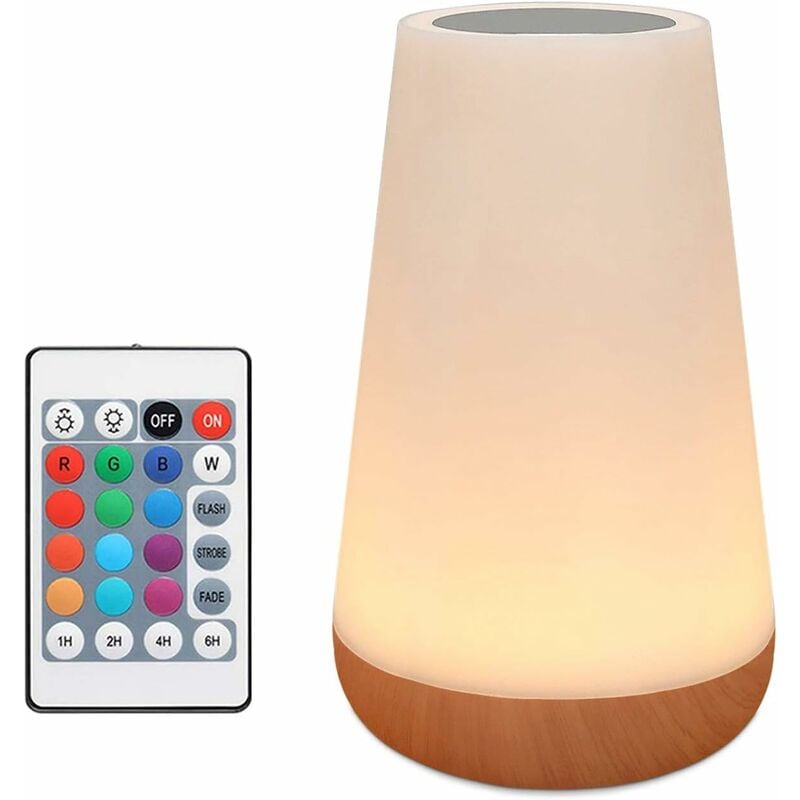 Veilleuse led avec haut parleur, Lampe de Chevet Tactile Multicolore,Lampe de Table Rechargeable avec Lumière pour Chambre à Coucher, Salle de Bébé