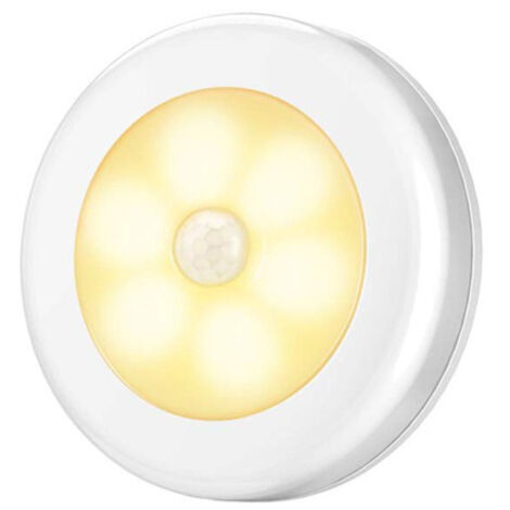 Veilleuse LED blanche à lumière blanc chaud, détecteur de mouvement et crépuscule, sans fil - pour chambre, couloir et placard