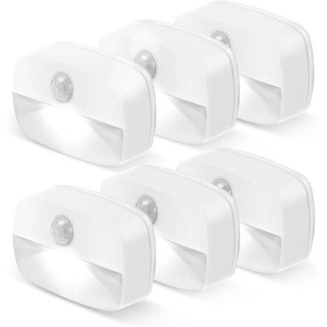 Veilleuse LED d'intérieur à induction, veilleuse adhésive à piles, adaptée aux couloirs, escaliers, salles de bains, armoires et chambres.