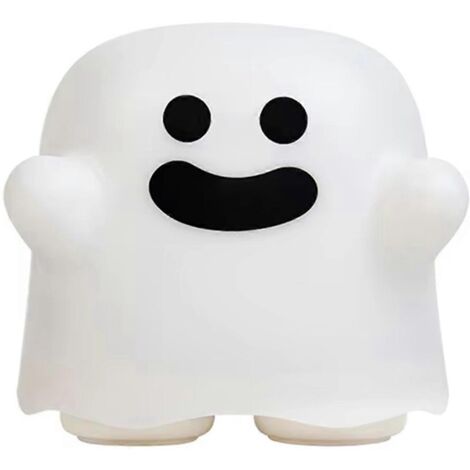 Veilleuse LED fantôme mignonne, lampe en silicone rechargeable à capteur tactile A