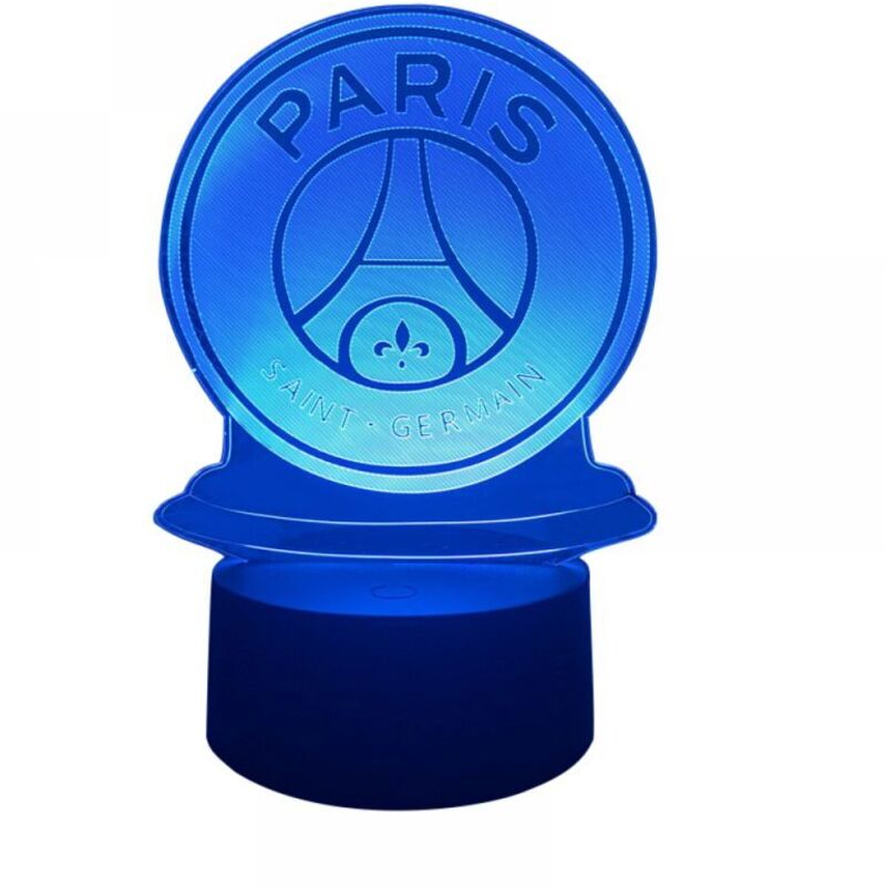 Veilleuse LED FC Paris Saint Germain Football Club 3D Illusion Enfants Enfants Ligue 1 Logo de Football PSG Night Lamp Lampe de Table @ 1