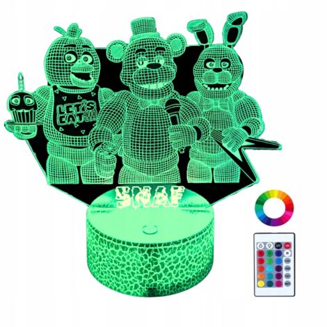 Veilleuse LED FNAF Five Nights at Freddy's pour enfants + télécommande