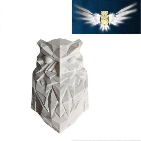 Veilleuse LED hibou animaux, lampe de nuit 3D