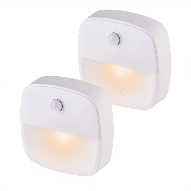 Veilleuse Led, Lampe de Nuit Murale avec Détecteur de Mouvement autocollante, Veilleuse Murale pour Salle de Bains, Chambre, Couloir, Blanc Chaud