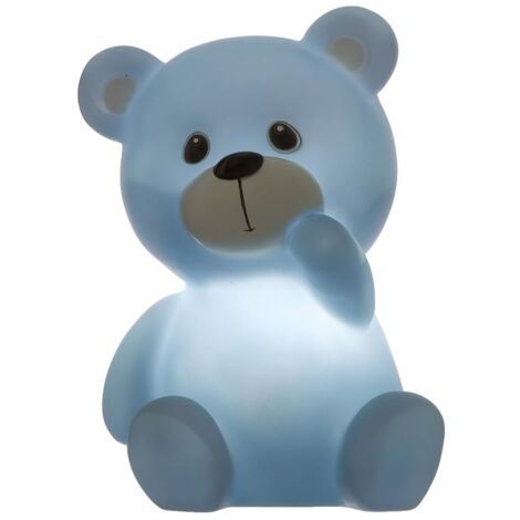 Veilleuse led nomade petit Ourson 13 cm bleu