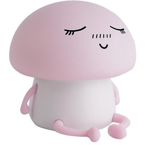 Veilleuse LED portable en silicone pour bébé - Lampe rose tendre rechargeable par USB, cadeau idéal pour une chambre paisible.