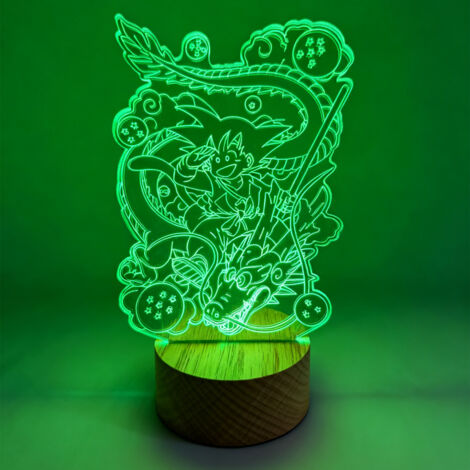 Veilleuse LED Son Goku « Perle du Dragon » Lampe 3D RGB