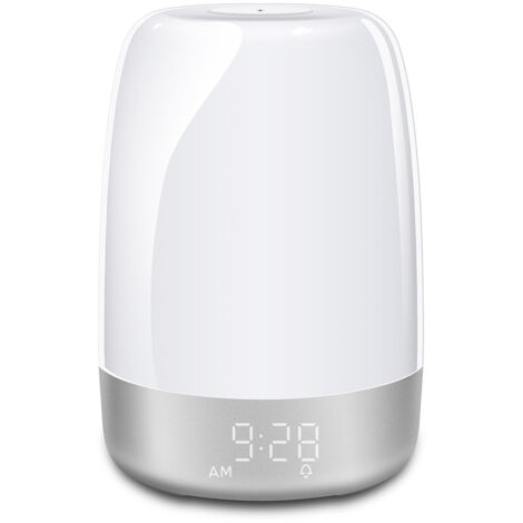 Veilleuse LED veilleuse colorée Simuler le lever et le coucher du soleil veilleuse de chevet réveil réveil veilleuse 10.615.1cm couleur de la lumière