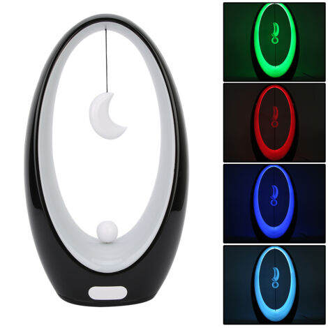 Veilleuse magnétique intelligente et équilibrée, idéale comme lampe de chevet. Rechargeable par USB,  avec motif étoiles et lune