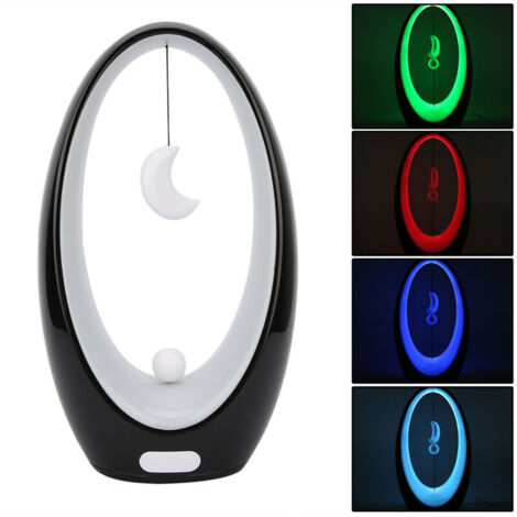 Veilleuse magnétique intelligente et équilibrée, idéale comme lampe de chevet. Rechargeable par USB,  avec motif étoiles et lune