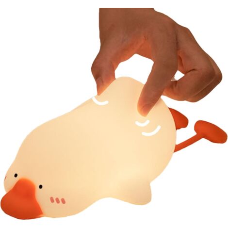 Veilleuse Mignonne Design Charmant de Canard en Silicone