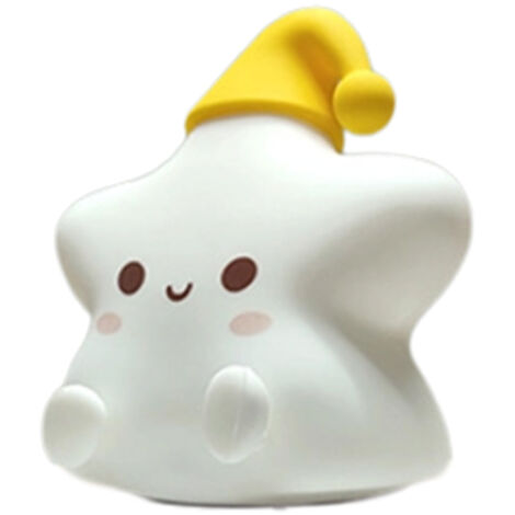 Veilleuse mignonne en forme d'étoile, veilleuse pour chambre de bébé et d'enfant, veilleuse étoile douce en silicone, veilleuse portable à piles avec changement de couleur pour enfants.