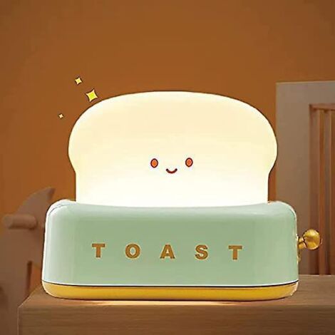 veilleuse Mignonne Pour Enfants Avec Pain Cuit Au Four (pain Vert), Lampe De Bureau Dcorative Pour Pain Cuit Au Four, Dcoration De Veilleuse Amusa