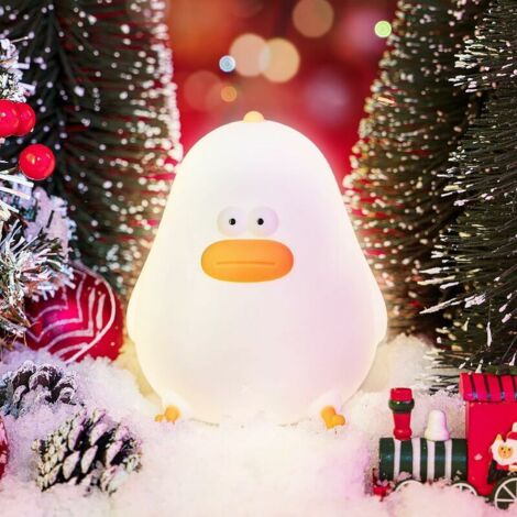 Veilleuse mignonne pour enfants, Kawaii ABEECHICK Veilleuse spongieuse en silicone pour chambre d'enfant pour bébés filles garçons cadeau, lampe LED portable rechargeable avec capteur tactile pour ado