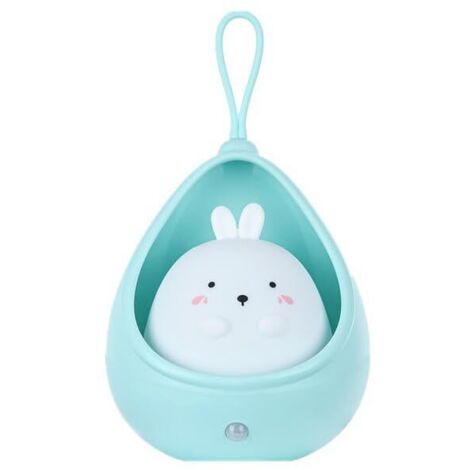 Veilleuse mignonne pour enfants, lampe de chevet LED avec détecteur de mouvement, crochet portable, lampe animal rechargeable par USB pour chambre de bébé, cadeau d'anniversaire