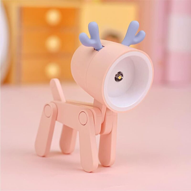 Veilleuse mignonne pour enfants, mini lampe de table LED, lampe décorative d'intérieur pour table de chevet, veilleuse en forme d'animal de compagnie.