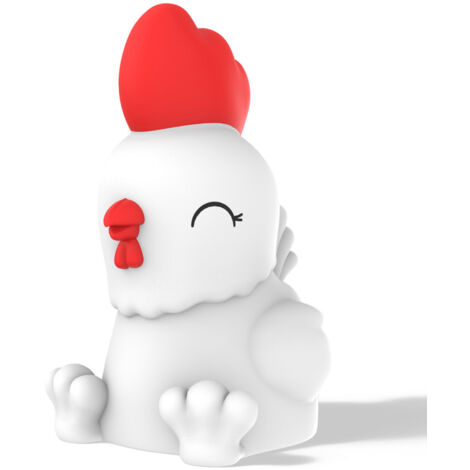 Veilleuse petit coq à défilement de couleurs 9 cm