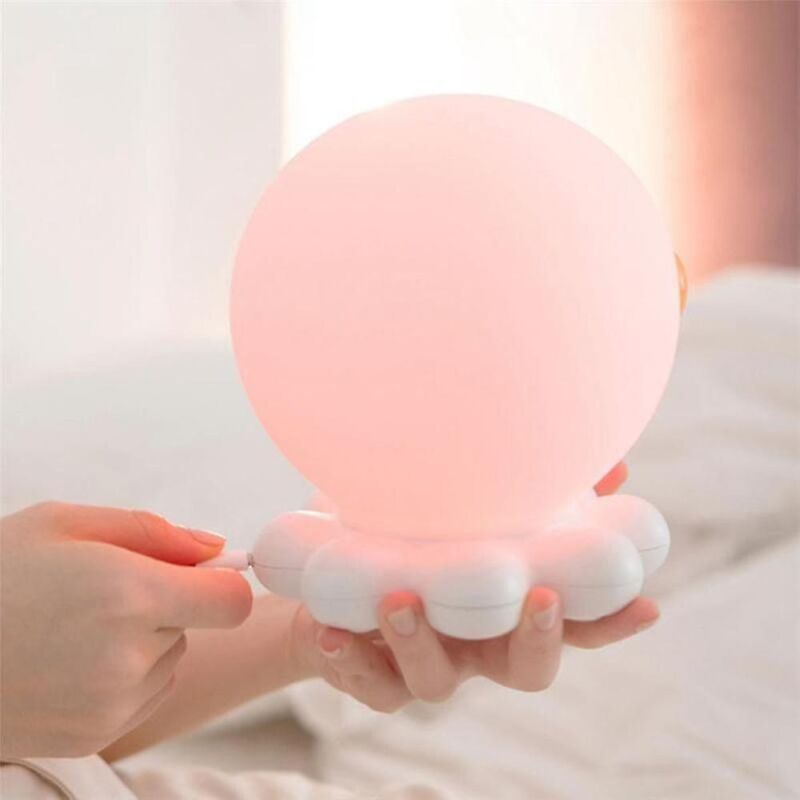 Feiyue - Veilleuse pieuvre colorée en silicone avec lumières led